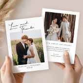 Modern Simple Love and Bedankt Wedding