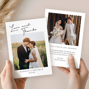 Modern Simple Love and Bedankt Wedding