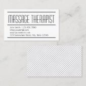Modern Simple Massage Therapist Visitekaartje (Voorkant / Achterkant)