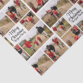 Modern Simple Merry Christmas Family Collage Tissuepapier (Detail)