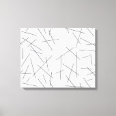 Modern, simple, messy graphic line pattern canvas afdruk (Voorkant)