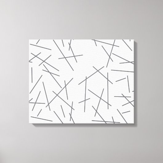 Modern, simple, messy graphic line pattern canvas afdruk (Voorkant)