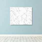 Modern, simple, messy graphic line pattern canvas afdruk (Insitu (Houten vloer))