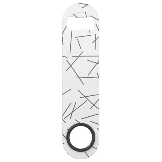 Modern, simple, messy, trendy graphic line pattern speed flessenopener (Achterkant)
