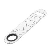 Modern, simple, messy, trendy graphic line pattern speed flessenopener (Achterkant Gekanteld)