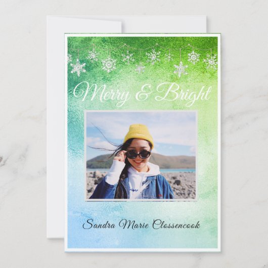 Modern Simple Metalic Green en Blue (Voorkant)