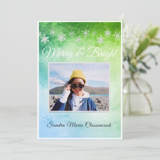 Modern Simple Metalic Green en Blue (Staand voorkant)