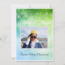 Modern Simple Metalic Green en Blue