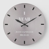 Modern Simple Minimal Wedding Jubileum Keepomwille Grote Klok (Voorkant)