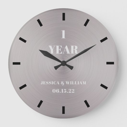 Modern Simple Minimal Wedding Jubileum Keepomwille Grote Klok (Voorkant)