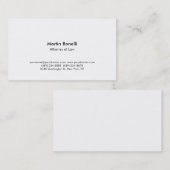 Modern Simple Minimalist Attorney Visitekaartje (Voorkant / Achterkant)
