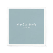 Modern Simple Minimalist Blue Wedding