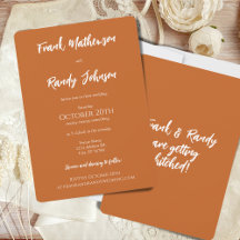 Modern Simple Minimalist Boho Terracota Wedding