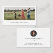 Modern Simple Minimalist Family Photography Visitekaartje (Voorkant / Achterkant)