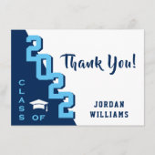 Modern Simple Minimalist Golden Graduation Bedankkaart (Voorkant)