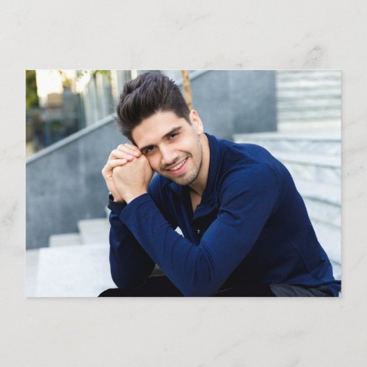 Modern Simple Minimalist Golden Graduation Bedankkaart (Achterkant)