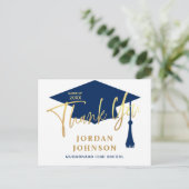 Modern Simple Minimalist Navy Afstuderen Hartelijk Briefkaart (Staand voorkant)