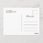 Modern Simple Minimalist Navy Afstuderen Hartelijk Briefkaart (Achterkant)