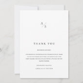 Modern Simple Minimalist Photo Wedding Bedankkaart (Achterkant)