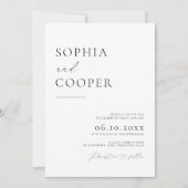 Modern Simple Minimalist Photo Wedding Kaart (Voorkant)