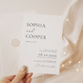 Modern Simple Minimalist Photo Wedding Kaart