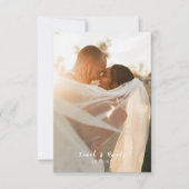 Modern Simple Minimalist Terracota Photo Wedding Bedankkaart (Voorkant)