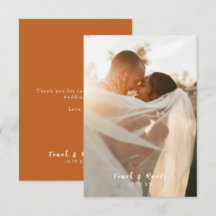Modern Simple Minimalist Terracota Photo Wedding