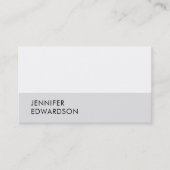 Modern simple minimalist white gray professional visitekaartje (Voorkant)