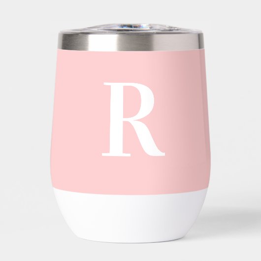 Modern Simple Monogram Pink (Voorkant)
