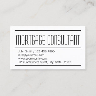 Modern Simple Mortgage Agent Visitekaartje