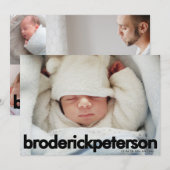 Modern Simple Newborn Photo Baby Birth Aankondiging (Voorkant / Achterkant)