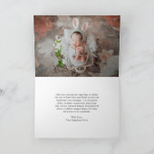 Modern Simple Newborn Photo Collage Baby shower Bedankkaart (Binnen)