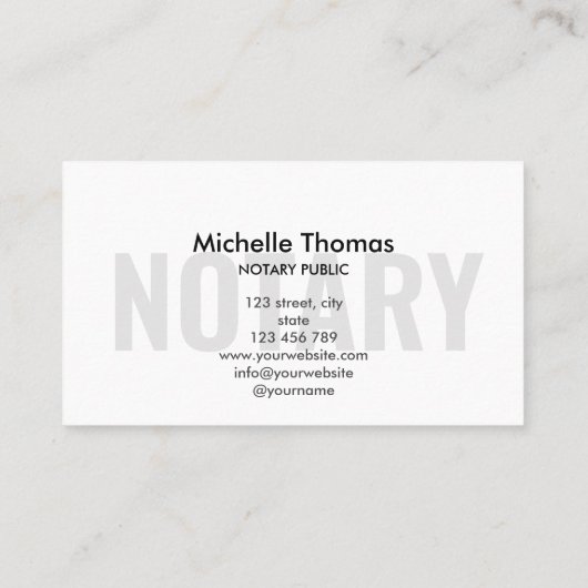 Modern Simple Notional Loan Signing Agent Visitekaartje (Achterkant)