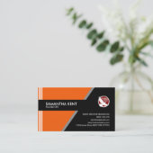 Modern Simple Oranje Zest CEO Founder Visitekaartje (Staand voorkant)