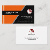 Modern Simple Oranje Zest CEO Founder Visitekaartje (Voorkant / Achterkant)