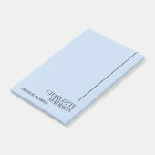 Modern Simple Pale Blue Plain Minimalist Own Name Post-it® Notes (Schuin)