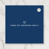 Modern Simple Papercut Stars Snowy kerstboom Bedankjes Labels (Achterkant)