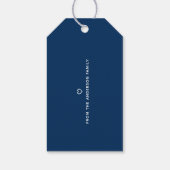 Modern Simple Papercut Stars Snowy kerstboom Cadeaulabel (Achterkant)