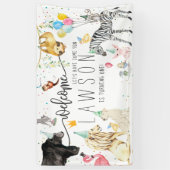 Modern Simple Party Animal Birthday Welkom Spandoek (Verticaal)