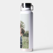 Modern Simple Pas getrouwd Wedding Photo Waterfles (Achterkant)