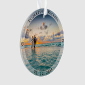 Modern Simple Passen getrouwd Photo Wedding Jubile Ornament (voorkant)