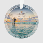 Modern Simple Passen getrouwd Photo Wedding Jubile Ornament (voorkant)