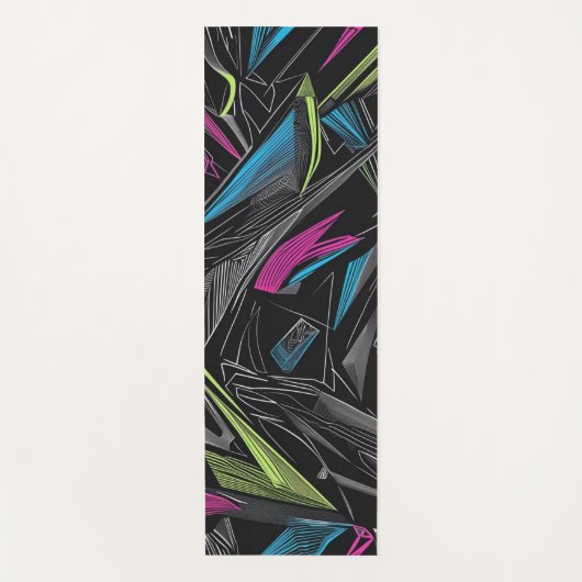 Modern Simple pattern geometric mid stripes Yogamat (Voorkant)