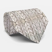 Modern Simple Pattern Wood Chevron Gray Stropdas (Opgerold)