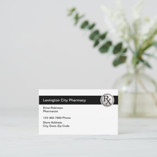 Modern Simple Pharmacy Pharmacist Visitekaartje (Staand voorkant)