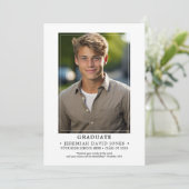 Modern Simple Photo Afstuderen Aankondiging (Staand voorkant)
