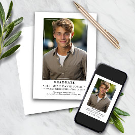 Modern Simple Photo Afstuderen Aankondiging