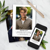 Modern Simple Photo Afstuderen Aankondiging