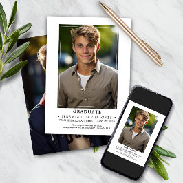 Modern Simple Photo Afstuderen Aankondiging