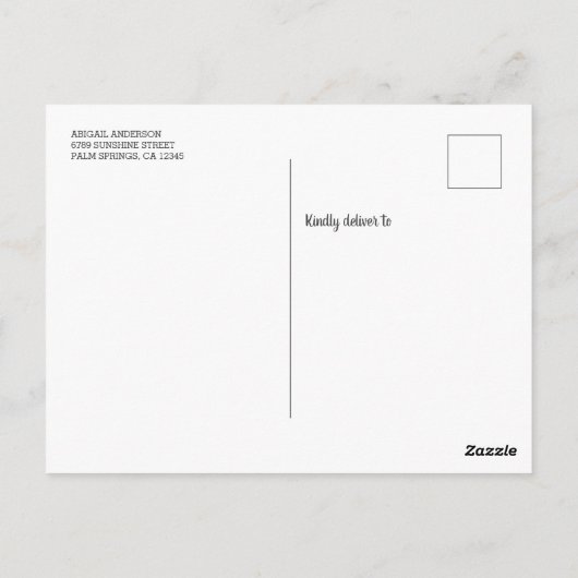 Modern Simple Photo Afstuderen - Hartelijk dank Briefkaart (Achterkant)